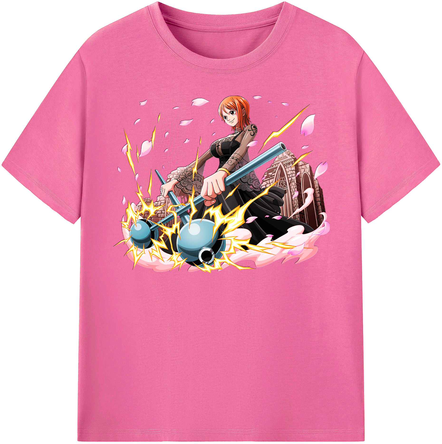（画像用） ワンピース ナミ ONE PIECE Nami レディースカジュアルプリントTシャツ（綿100％）